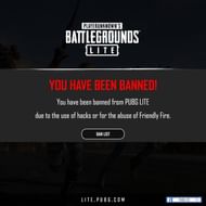 This is what the ban notice looks like